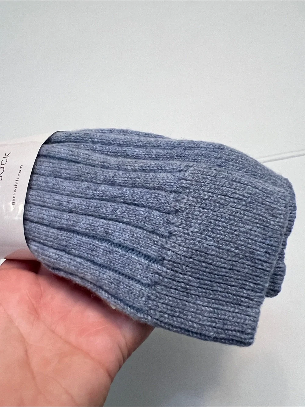 GARNET HILL BLUE CASHMERE ANKLE SOCKS SOFT MADE IN THE USA